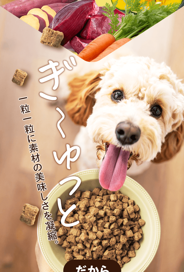 ぎゅ〜っと一粒一粒に素材の美味しさを凝縮。