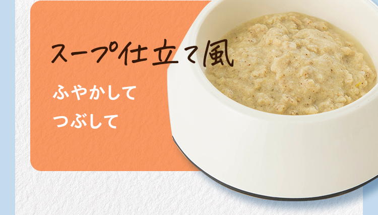 スープ仕立て風　ふやかしてつぶして