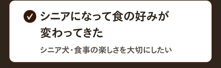 ☑︎シニアになって食の好みが変わってきた　シニア犬・食事の楽しさを大切にしたい